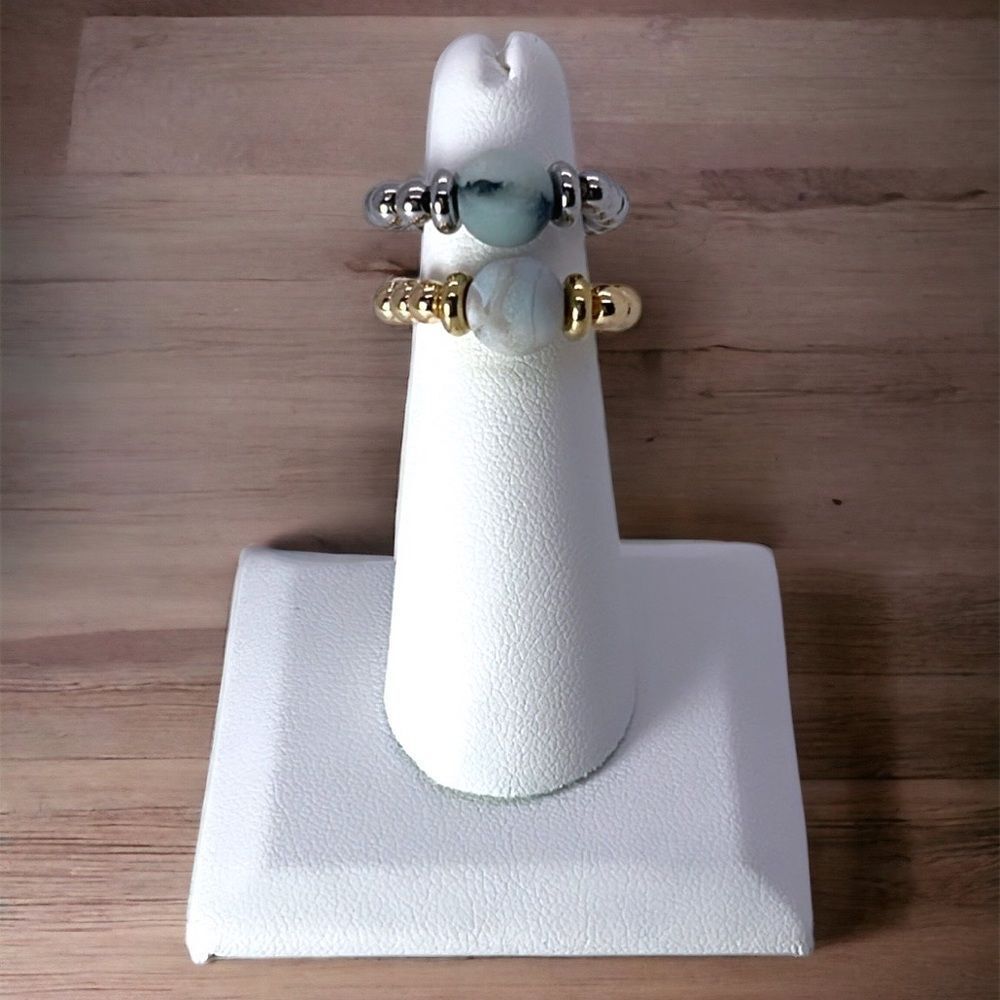 NWT Wool + Pepper Co. Matte Amazonite Ring